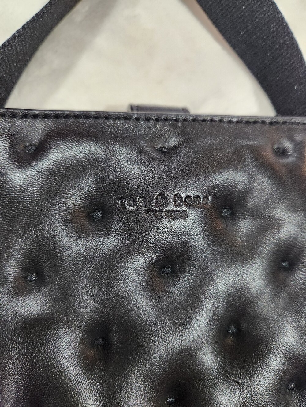 Rag & Bone Black Quilted Leather Phone Crossbody Bag - Picture 3 of 10